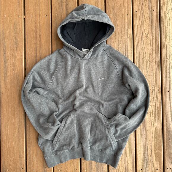 Y2K Gray M Nike Hoodie - Picture 1 of 5